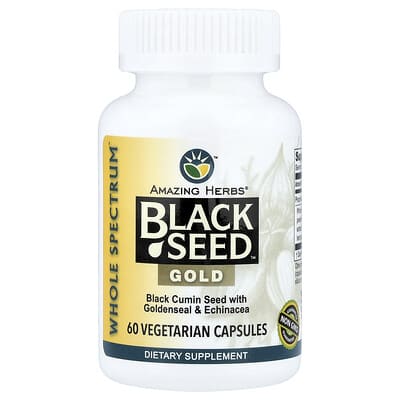 Растительные капсулы Black Seed™, Gold, 60 Vegetarian Capsules