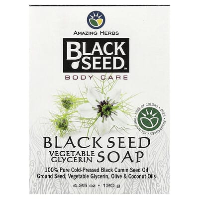 Black Seed, Body Care, кусковое мыло с растительным глицерином, 4.25 oz (120 g)