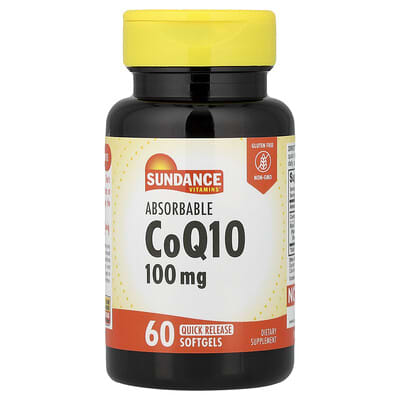 CoQ10 Sundance Vitamins с экстрактом черного перца, 60 Quick Release Softgels