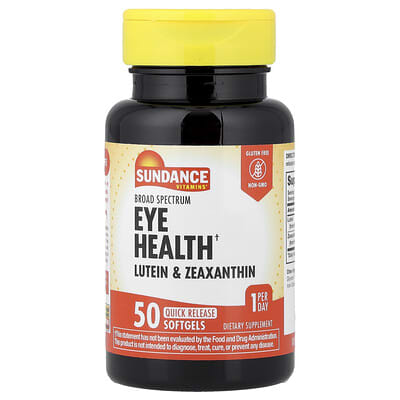 Для здоровья глаз, лютеин и зеаксантин, 50 мягких капсул Sundance Vitamins