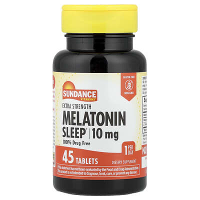 Sundance Vitamins Мелатонин для сна, 45 таблеток
