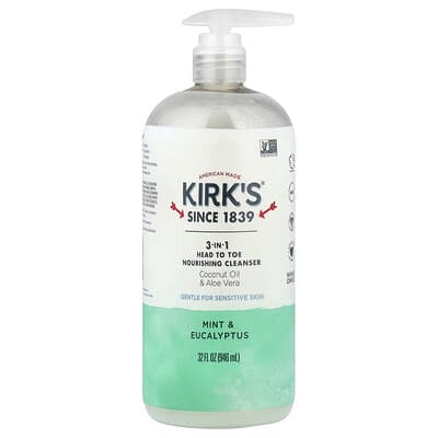 Очищающее средство 3-в-1 для тела и волос, Mint & Eucalyptus, 32 fl oz (946 ml)