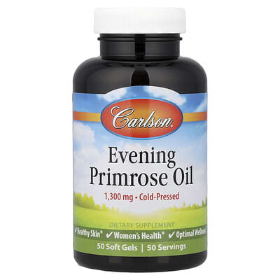 Carlson Evening Primrose Oil, 1,300 mg, 50 мягких капсул