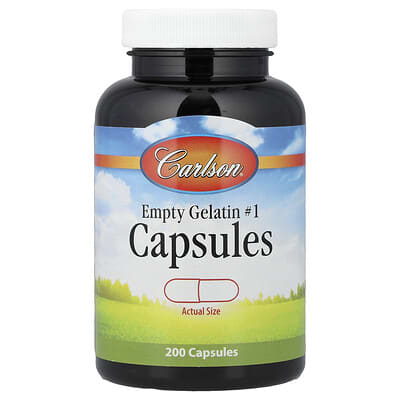 Empty Gelatin Capsules #1, 200 Capsules
