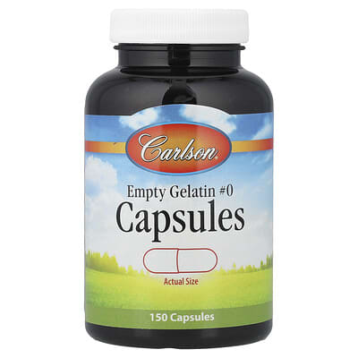 Empty Gelatin Capsules #0, 150 Capsules