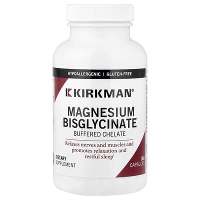 Magnesium Bisglycinate, Buffered Chelate, 180 Capsules (50 mg per Capsule)