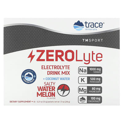 Электролитный напиток TM Sport, ZEROLyte, сочная дыня, 30 пакетиков, 0.27 oz (7.3 g) каждый