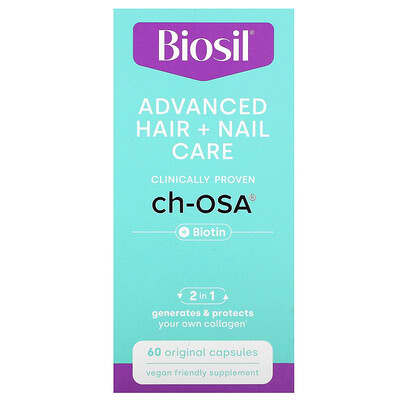 Biosil Advanced Hair + Nail Care, 60 капсул