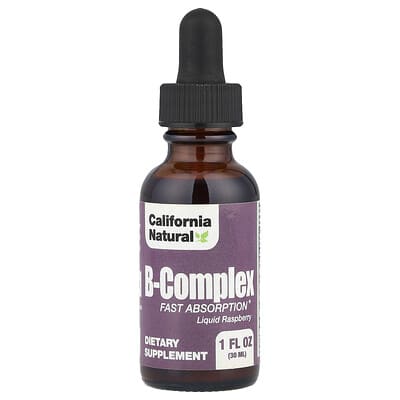 B-Complex, малина, 1 oz (30 ml)