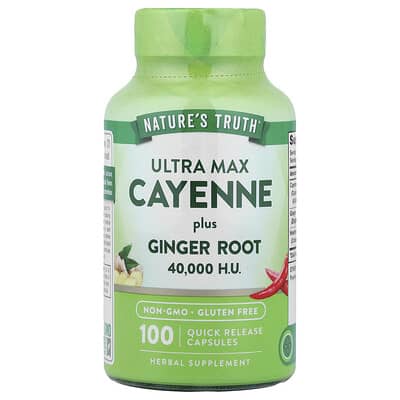 Капсулы Ultra Max Cayenne Plus Ginger Root 100 Quick Release