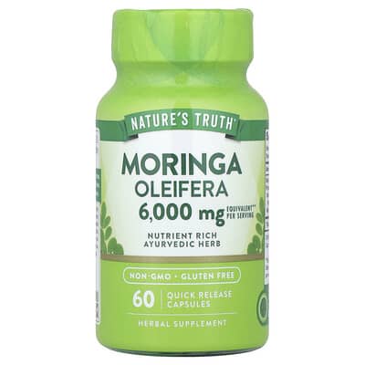 Moringa Oleifera, 60 капсул быстрого высвобождения (3,000 mg на капсулу)