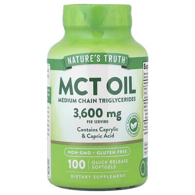 Масло MCT, 100 мягких капсул (1,200 mg per Softgel)