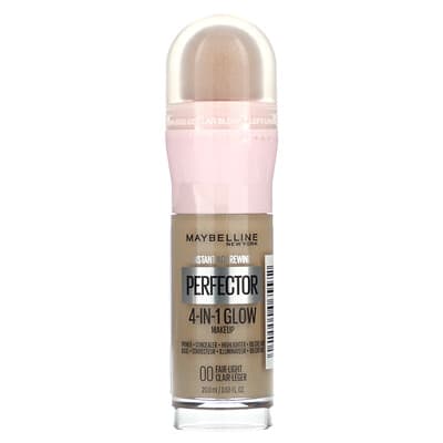 Консилер Maybelline Instant Age Rewind, Perfector 4-in-1 Glow Makeup, 00 Fair-Light, 0.68 fl oz (20 ml)