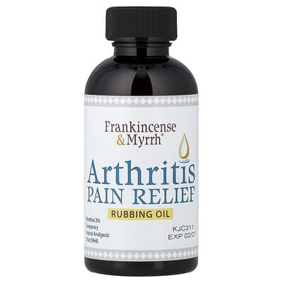Frankincense & Myrrh масло для растирания от боли при артрите, 2 fl oz (59 ml)