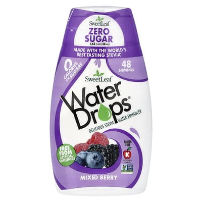 SweetLeaf Stevia Water Drops®, Усилитель вкуса Stevia, Mixed Berry, 1.62 fl oz (48 ml)
