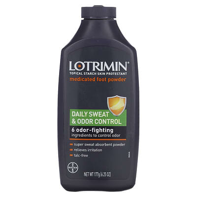 Лечебный тальк для ног Lotrimin Daily Sweat & Odor Control 6.25 oz (177 g)