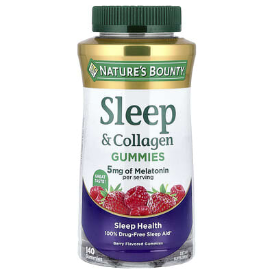 Nature's Bounty Sleep & Collagen жевательные мармеладки, ягоды, 140 шт