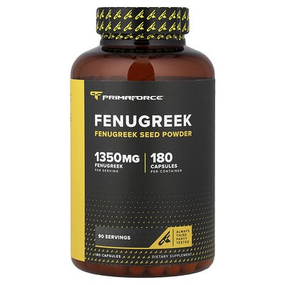 Пажитник Primaforce Fenugreek, 180 Capsules (675 mg per Capsule)
