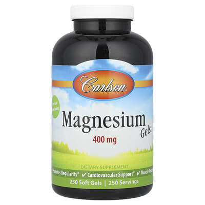 Магний в гелях, 400 mg, 250 мягких капсул
