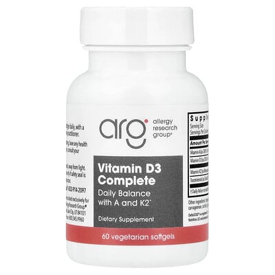 Vitamin D3 Complete, 60 Vegetarian Softgels