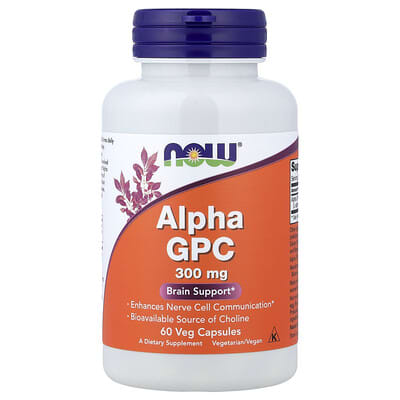 Alpha GPC, 300 mg, 60 вегетарианских капсул