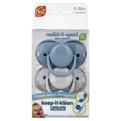 Прорезыватель Keep-It-Kleen, 0-36m, Blue & Gray, 2 шт.