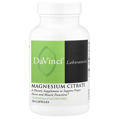 Магний цитрат DaVinci Laboratories, 90 Capsules (140 mg per Capsule)