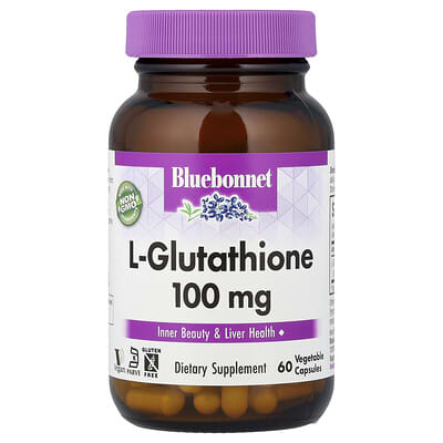 L-Glutathione, 100 mg, 60 вегетарианских капсул