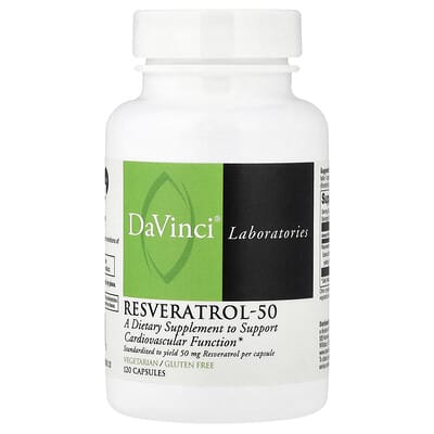 DaVinci Laboratories Resveratrol-50, 50 mg, 120 капсул