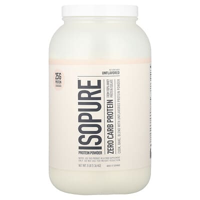 Протеиновый порошок Zero Carb, без вкуса, 3 lb (1.36 kg)