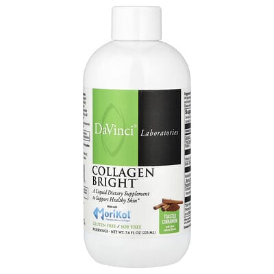Коллагеновая добавка DaVinci Laboratories Collagen Bright™, Toasted Cinnamon, 7.6 fl oz (225 ml)