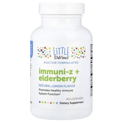 Immuni-Z + Elderberry, натуральный лимон, 60 пастилок
