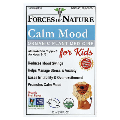 Детское средство Calm Mood, для возраста 3-12 лет, фруктовый вкус, 0.34 fl oz (10 ml)