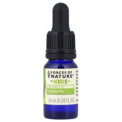 Детские средства от простуды Forces of Nature, для детей 3-12 лет, Organic Lemon, 10 ml