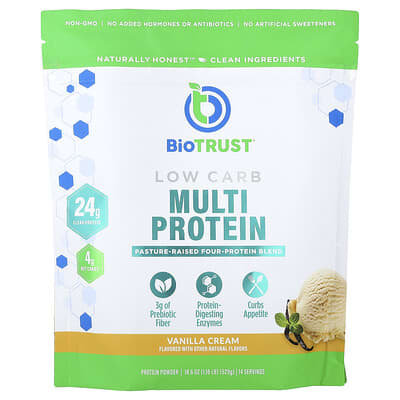 Low Carb, Multi Protein, Vanilla Cream, 1.16 lb (529 g)