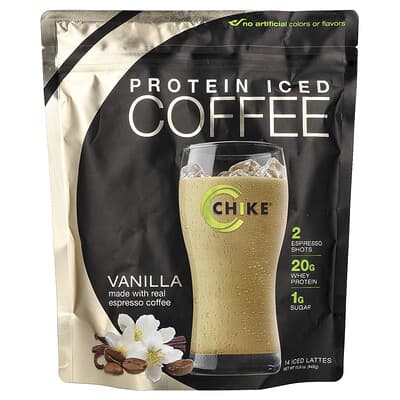 Протеиновый коктейль Chike Nutrition Protein Iced Coffee, Vanilla, 15.8 oz (448 g)