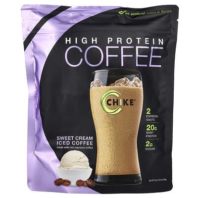 Chike Nutrition High Protein айс-кофе, Sweet Cream, 1 lb 1.8 oz (504 g)