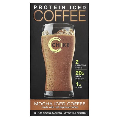 Protein Iced Coffee, Mocha, 12 Packets, 1.09 oz (31 g) Each