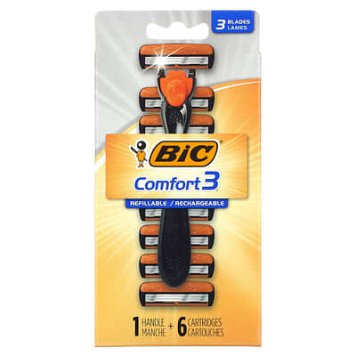 BIC Comfort 3, 1 ручка, 6 картриджей