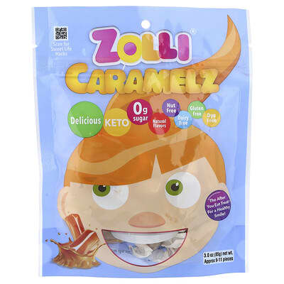 Zolli® Caramelz, прибл. 9-11 шт., 3 унции (85 г)