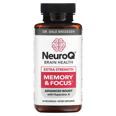 NeuroQ для здоровья мозга, памяти и концентрации, 60 вегетарианских капсул