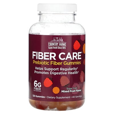 Country Farms Fiber Care® жевательные конфеты с клетчаткой, Mixed Fruit, 120 шт.