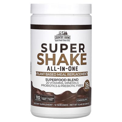 Super Shake, All-In-One, шоколад, 12.48 oz (354 g)