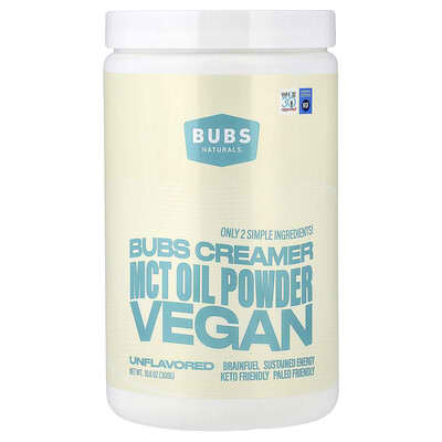 Bubs Creamer, MCT Oil Powder, Unflavored, 10.6 oz (300 g)