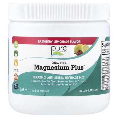 Ionic-Fizz™, Magnesium Plus™, малина-лимонад, 6.03 oz (171 g)