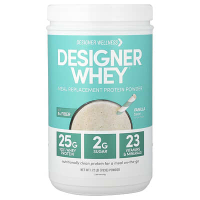 Протеиновый порошок Designer Whey® Meal Replacement, Vanilla Bean, 1.72 lb (783 g)