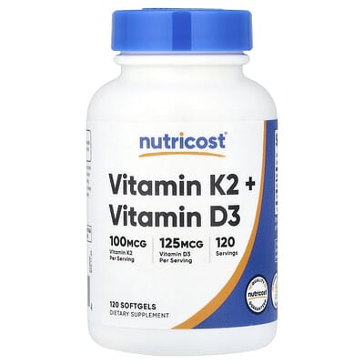 Vitamin K2 + Vitamin D3, 120 Softgels