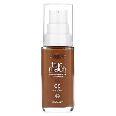 True Match, Super-Blendable Foundation, C8 Cool Medium Deep, 1 fl oz (30 ml)