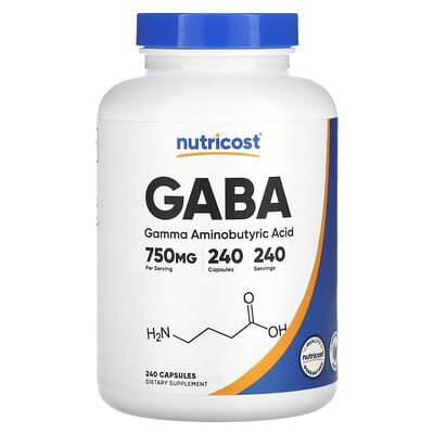 GABA, 750 mg, 240 капсул