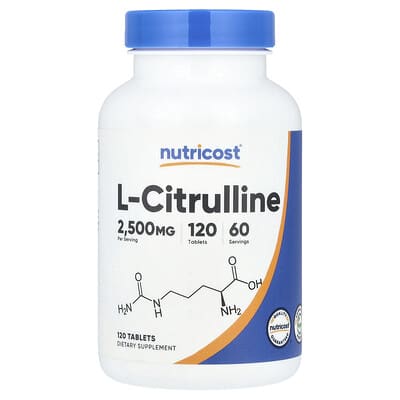 Аминокислота Nutricost L-Citrulline, 120 Tablets (1,250 mg per Tablet)